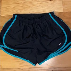 Black Nike Shorts with Blue Lining